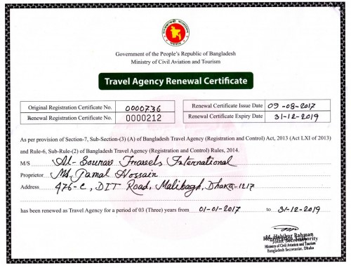 TRAVEL AGENCEY LICENCE